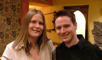 Pete and Sarah at Granny and Grandad Boyce's Wedding Aniversary.